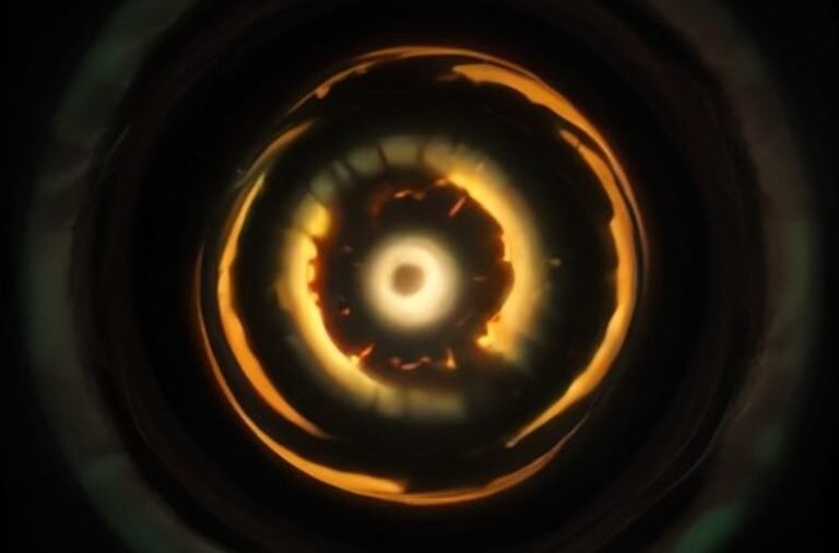 A glowing plasma confinement chamber inside an advanced nuclear fusion reactor.