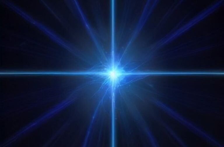 Abstract digital visualization of a quantum internet network with glowing nodes and light pulses representing data transmission.