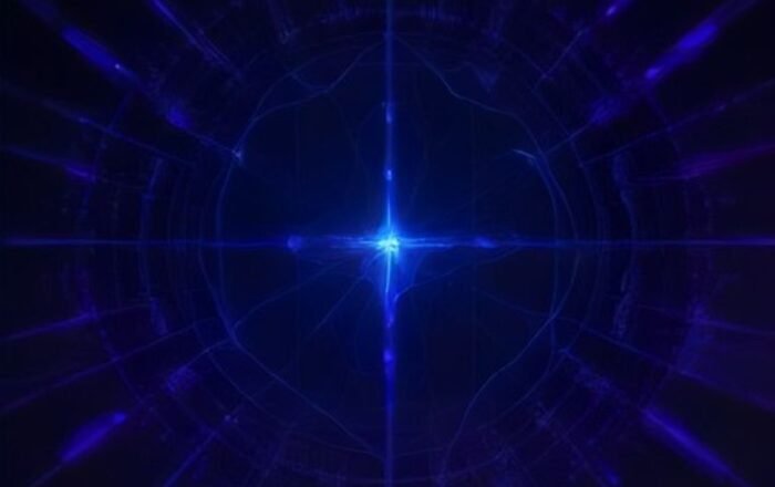 An abstract digital visualization of artificial intelligence tracking and analyzing cyber fraud networks.