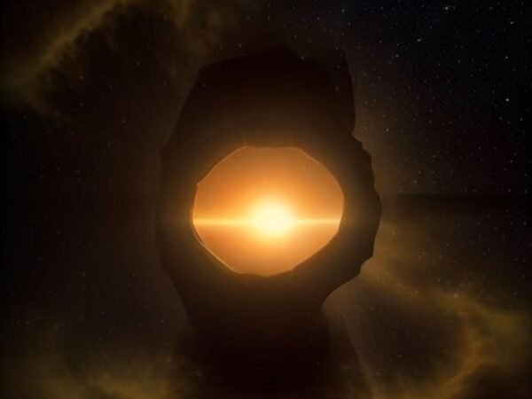 The James Webb Space Telescope operating in deep space with a glowing exoplanet visible in the background.