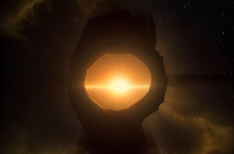 The James Webb Space Telescope operating in deep space with a glowing exoplanet visible in the background.